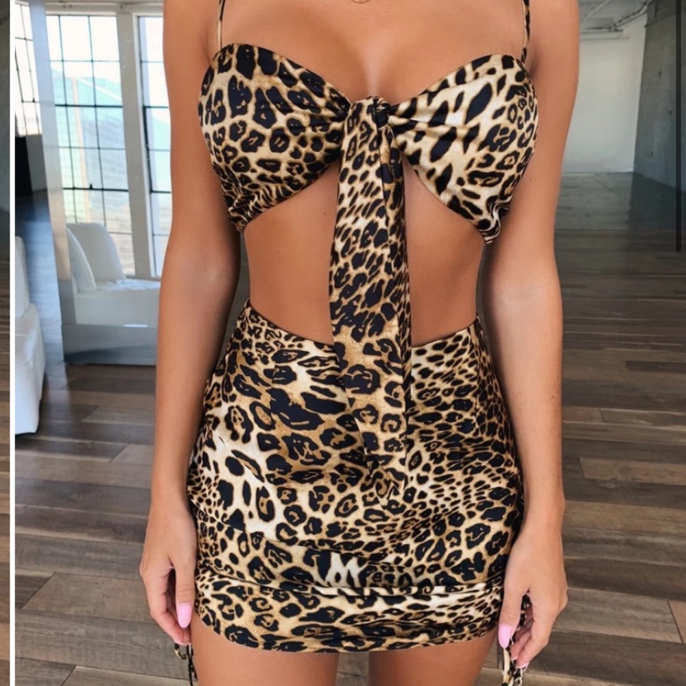 tiger must leopard rue mini skirt